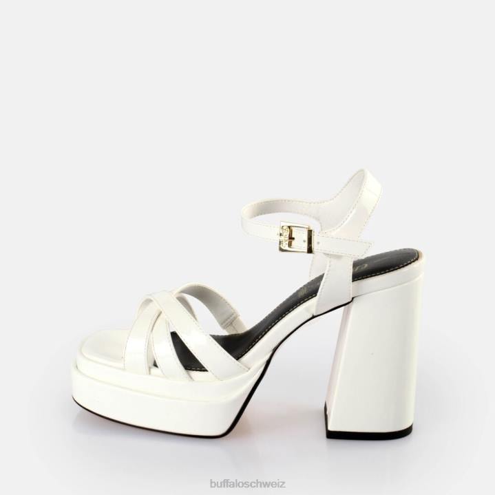 Buffalo May Donna Sandaletten vegan 846Z250 Weiss|Sandalen