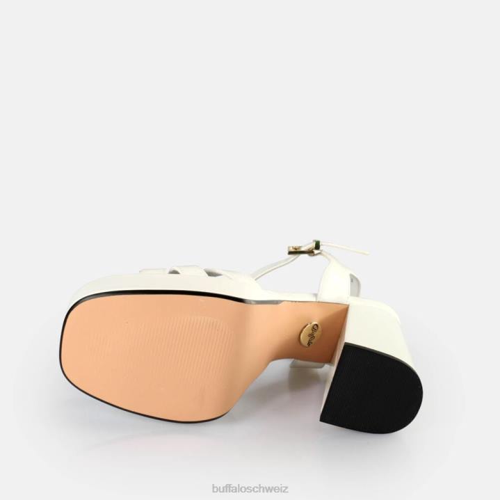 Buffalo May Donna Sandaletten vegan 846Z250 Weiss|Sandalen