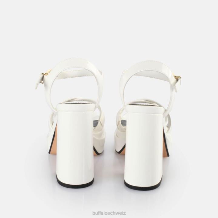 Buffalo May Donna Sandaletten vegan 846Z250 Weiss|Sandalen