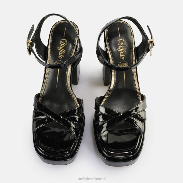 Buffalo May Donna Sandaletten vegan 846Z251 Schwarz|Sandalen