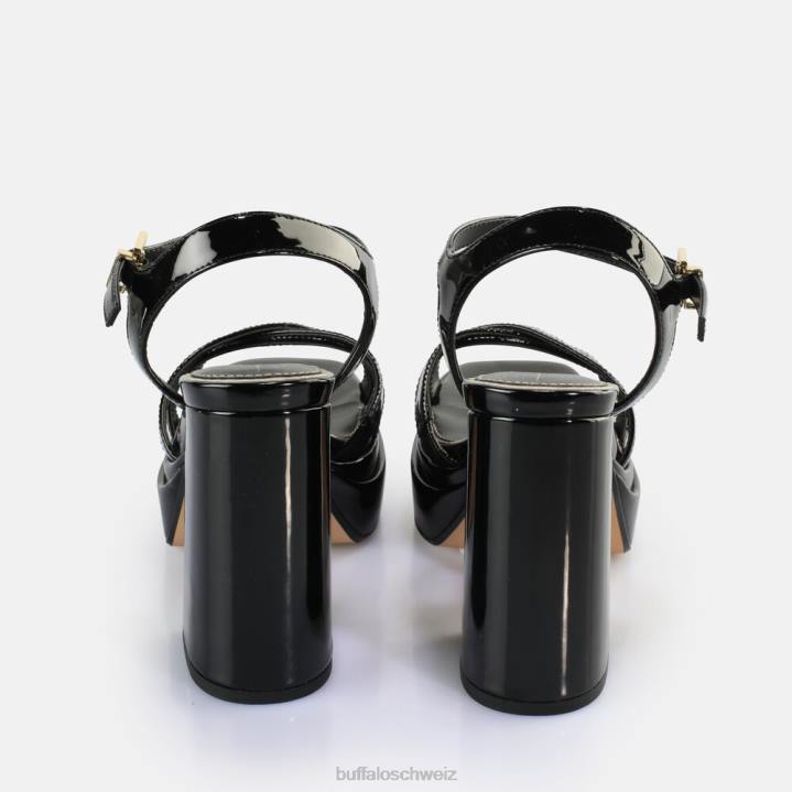 Buffalo May Donna Sandaletten vegan 846Z251 Schwarz|Sandalen