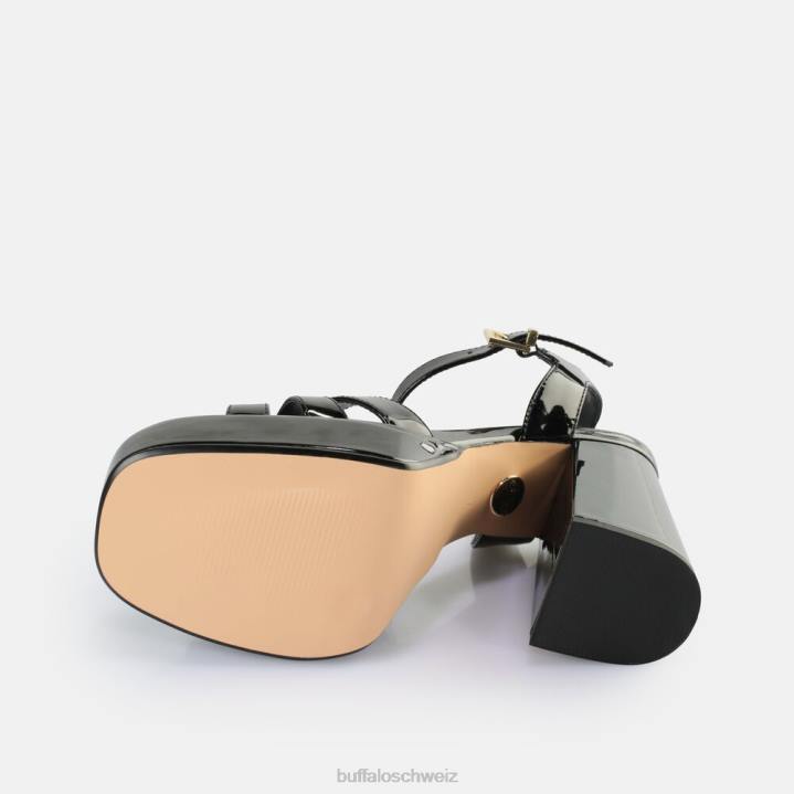 Buffalo May Donna Sandaletten vegan 846Z251 Schwarz|Sandalen