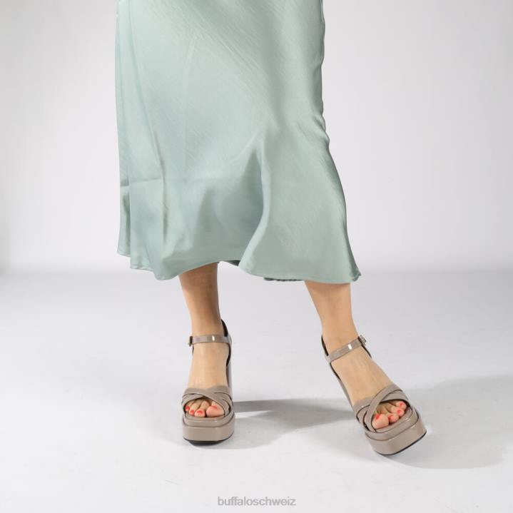Buffalo May Donna Sandaletten vegan 846Z325 Taupe|Sandalen