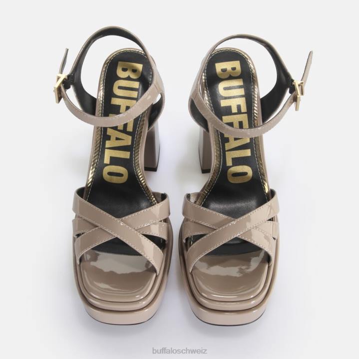 Buffalo May Donna Sandaletten vegan 846Z325 Taupe|Sandalen