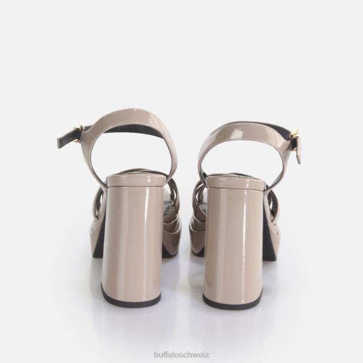 Buffalo May Donna Sandaletten vegan 846Z325 Taupe|Sandalen