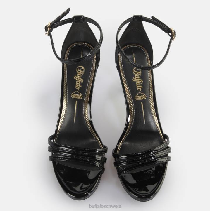 Buffalo Melissa 2 Sandaletten vegan 846Z220 Schwarz|Sandalen