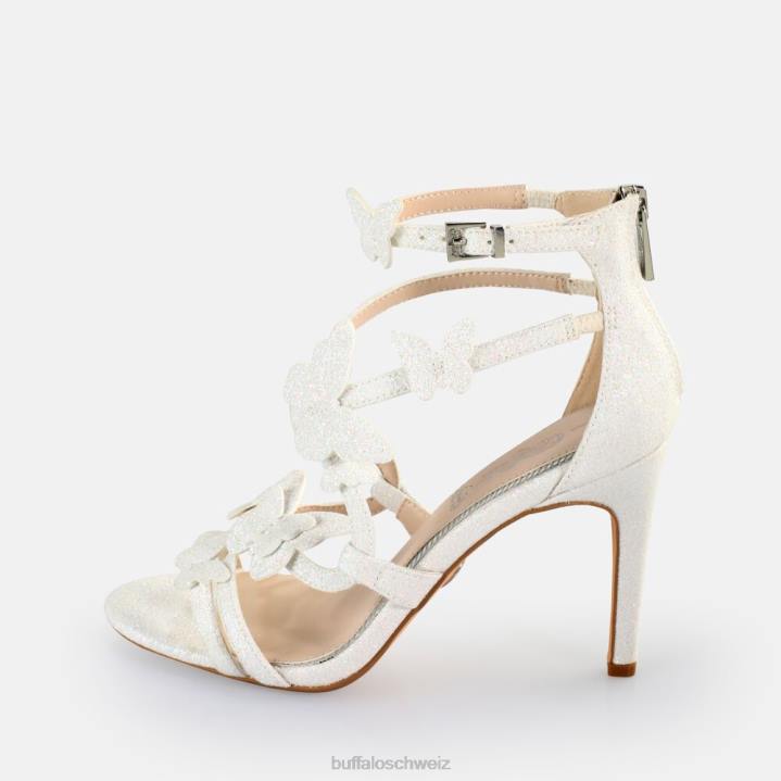 Buffalo Miranda Butterfly-Sandalen mit Absatz, vegan 846Z415 Weiss|Sandalen