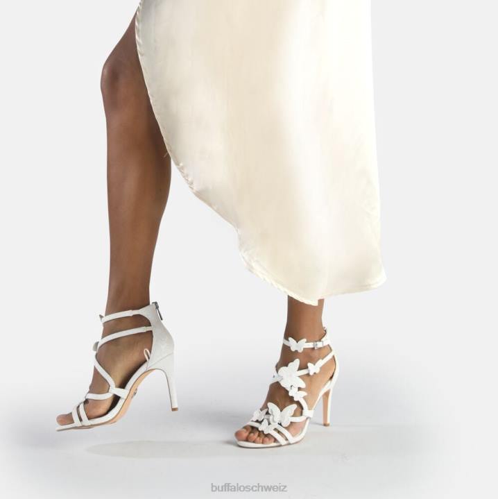 Buffalo Miranda Butterfly-Sandalen mit Absatz, vegan 846Z415 Weiss|Sandalen