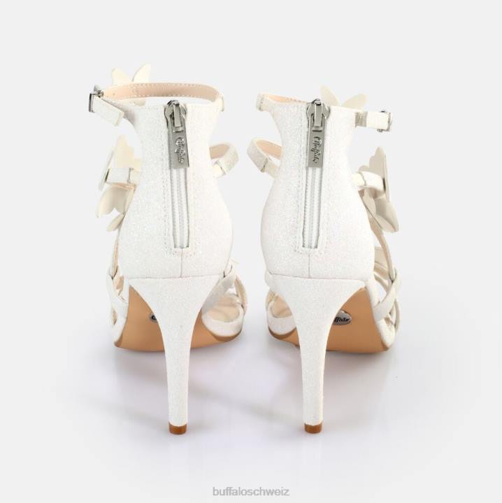 Buffalo Miranda Butterfly-Sandalen mit Absatz, vegan 846Z415 Weiss|Sandalen