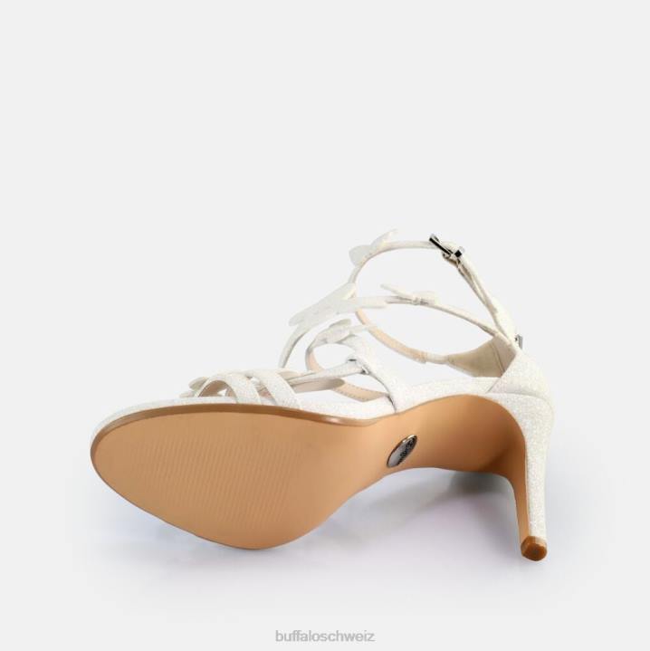 Buffalo Miranda Butterfly-Sandalen mit Absatz, vegan 846Z415 Weiss|Sandalen