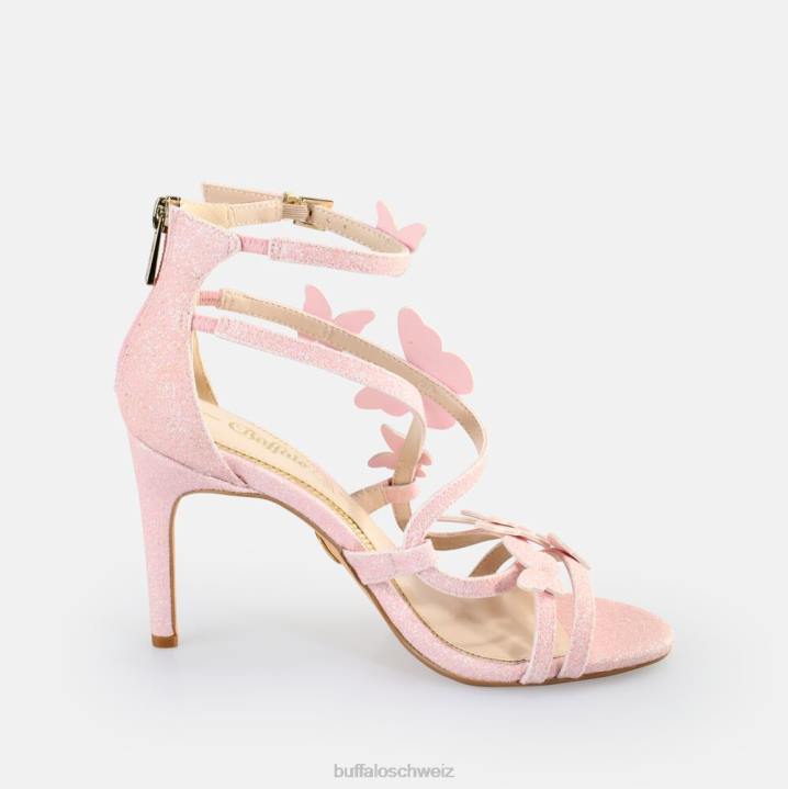 Buffalo Miranda Butterfly-Sandalen mit Absatz, vegan 846Z416 Rose|Sandalen
