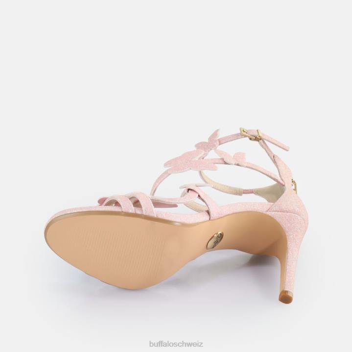 Buffalo Miranda Butterfly-Sandalen mit Absatz, vegan 846Z416 Rose|Sandalen