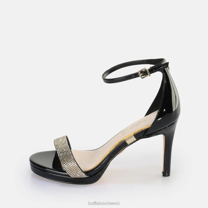 Buffalo Monroe 2 Sandale vegan 846Z222 schwarzes Gold|Sandalen