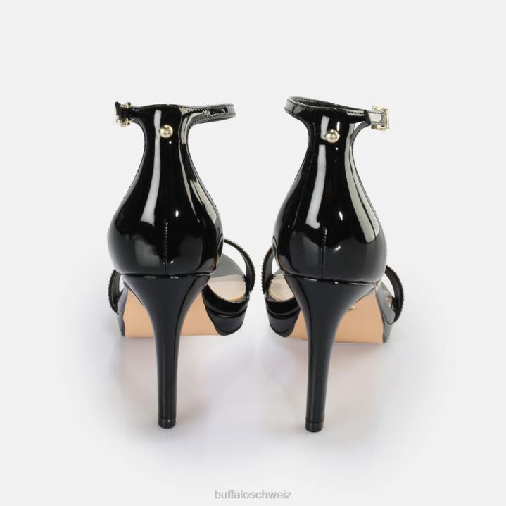 Buffalo Monroe 2 Sandale vegan 846Z222 schwarzes Gold|Sandalen