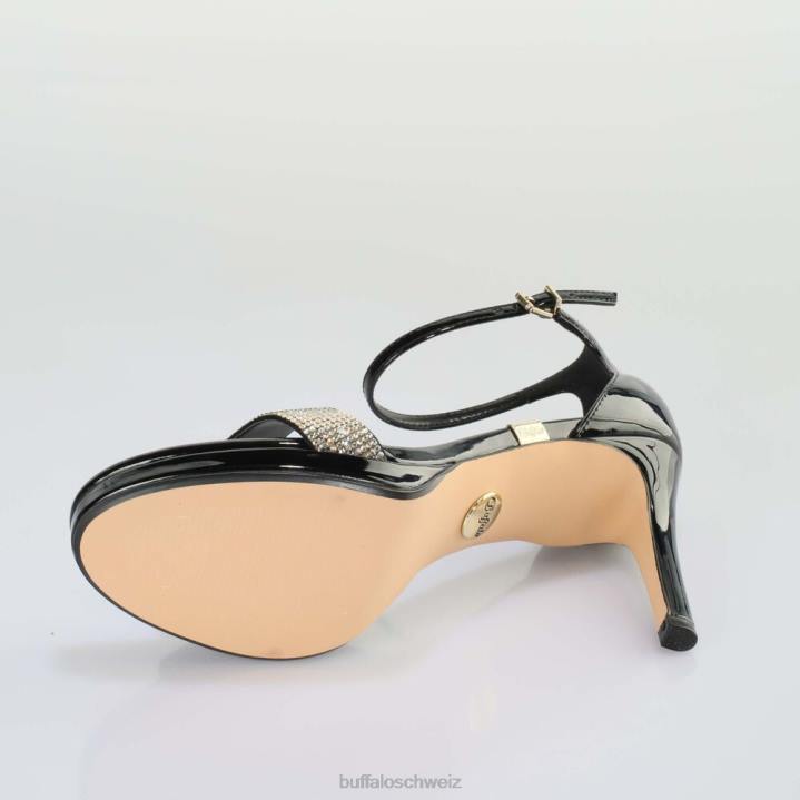 Buffalo Monroe 2 Sandale vegan 846Z222 schwarzes Gold|Sandalen