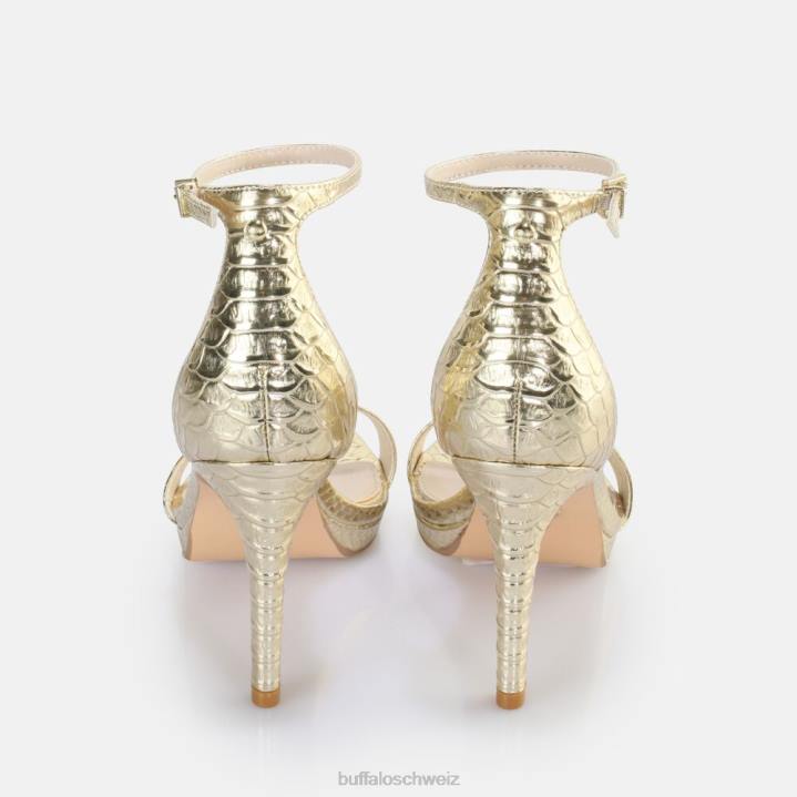 Buffalo Monroe 2 Sandale vegan 846Z230 Schlangengold|Sandalen