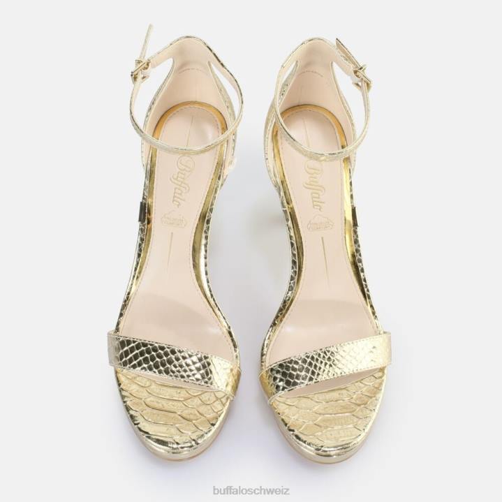 Buffalo Monroe 2 Sandale vegan 846Z230 Schlangengold|Sandalen