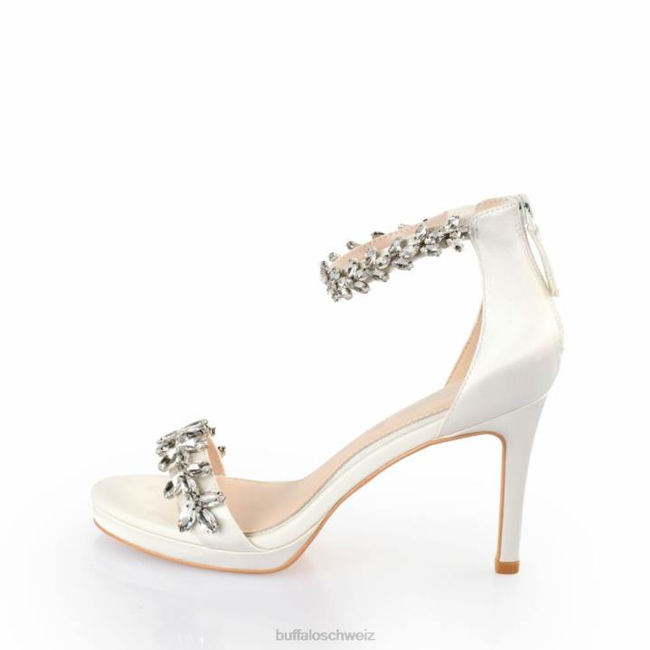 Buffalo Pia-Sandale mit Knöchelriemen 846Z318 Elfenbein|Sandalen