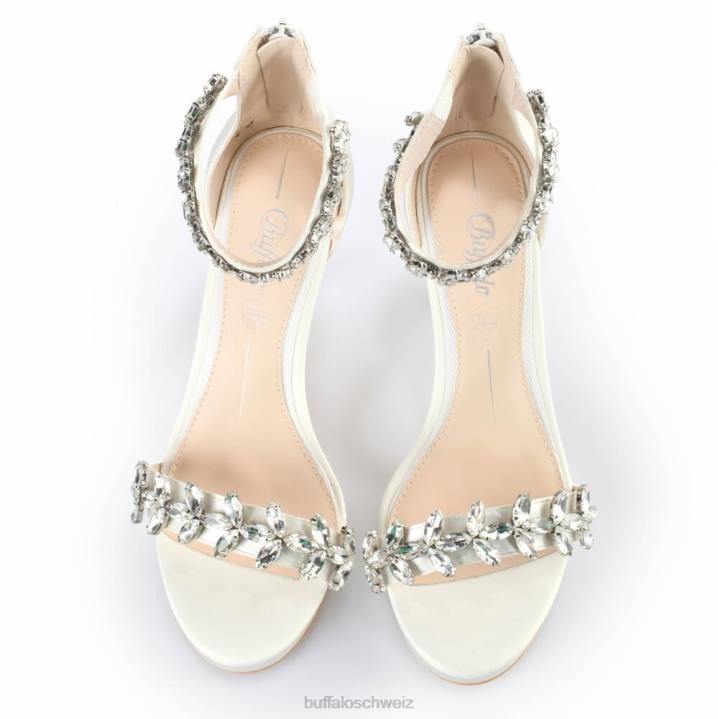 Buffalo Pia-Sandale mit Knöchelriemen 846Z318 Elfenbein|Sandalen