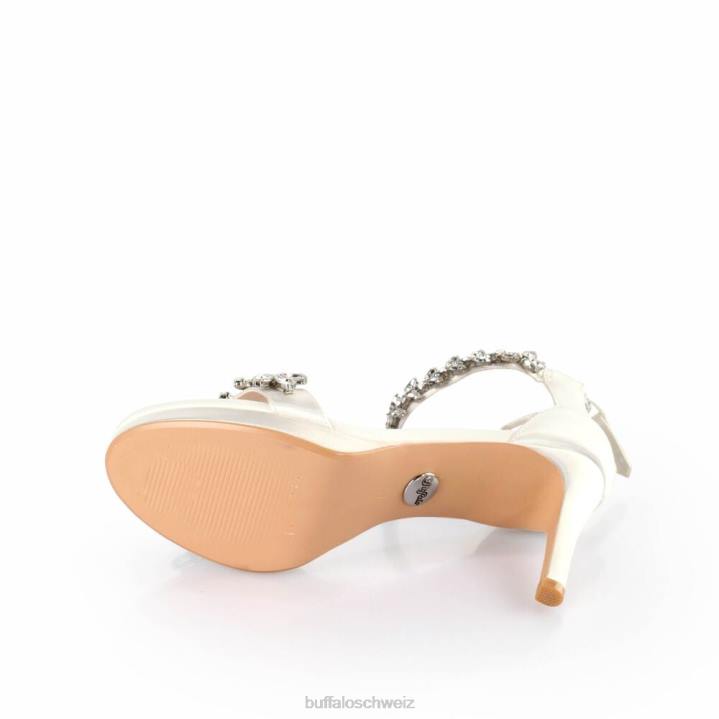 Buffalo Pia-Sandale mit Knöchelriemen 846Z318 Elfenbein|Sandalen
