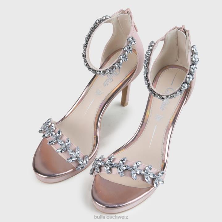 Buffalo Pia-Sandale mit Knöchelriemen 846Z779 Rosa|Sandalen