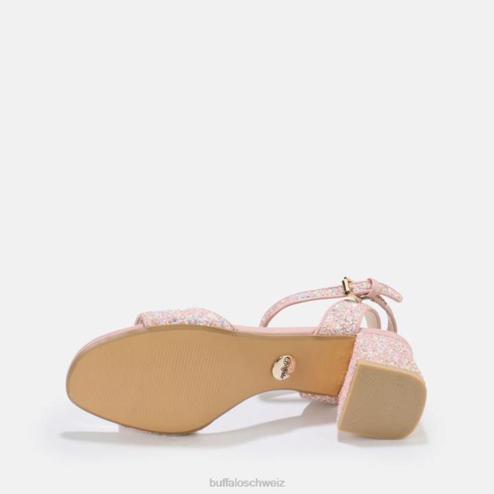 Buffalo Rainelle Knöchelriemensandalen vegan 846Z530 Rosa|Sandalen