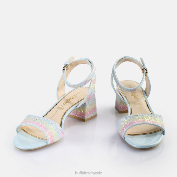 Buffalo Rainelle-Sandalen mit Absatz, vegan 846Z539 Pastellmischung|Sandalen
