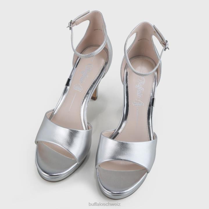 Buffalo Ronja Sandale mit Absatz 846Z171 Silber|Sandalen