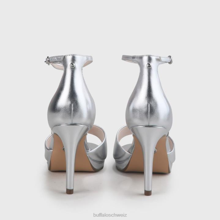 Buffalo Ronja Sandale mit Absatz 846Z171 Silber|Sandalen