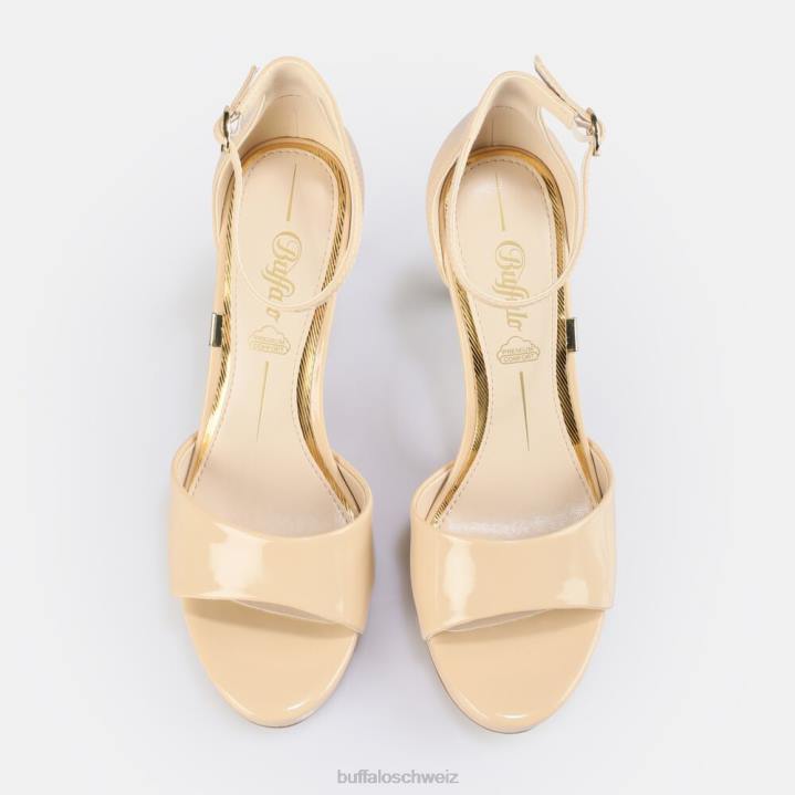 Buffalo Ronja Sandalette vegan 846Z172 Beige|Sandalen