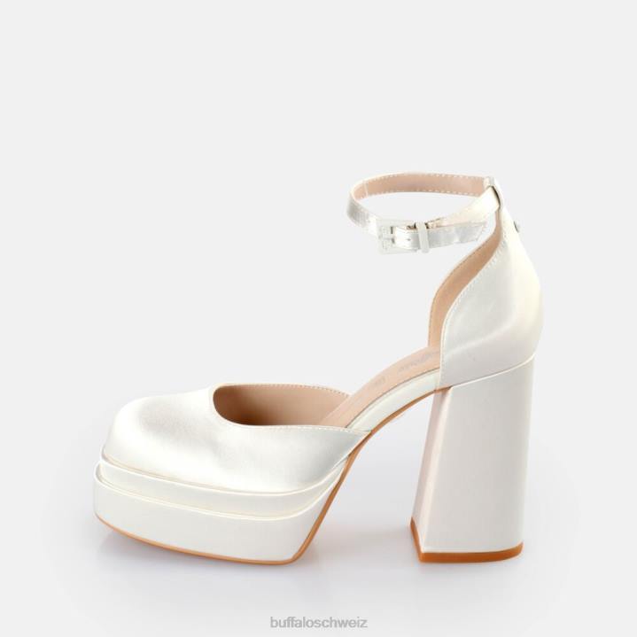 Buffalo Schöne Dorsay-Sandalen mit Absatz 846Z197 Elfenbein|Sandalen