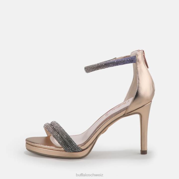 Buffalo Selma Sandale mit Absatz, vegan 846Z734 Beige|Sandalen