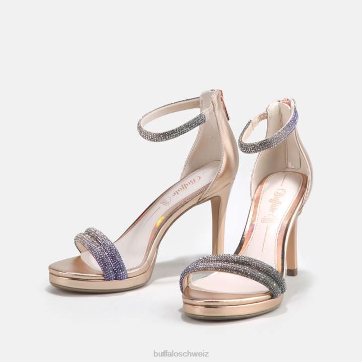 Buffalo Selma Sandale mit Absatz, vegan 846Z734 Beige|Sandalen