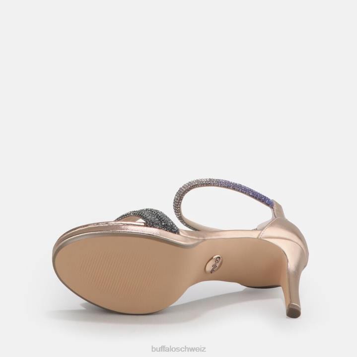 Buffalo Selma Sandale mit Absatz, vegan 846Z734 Beige|Sandalen