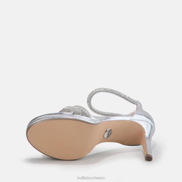 Buffalo Selma Sandale mit Absatz, vegan 846Z735 Silber|Sandalen
