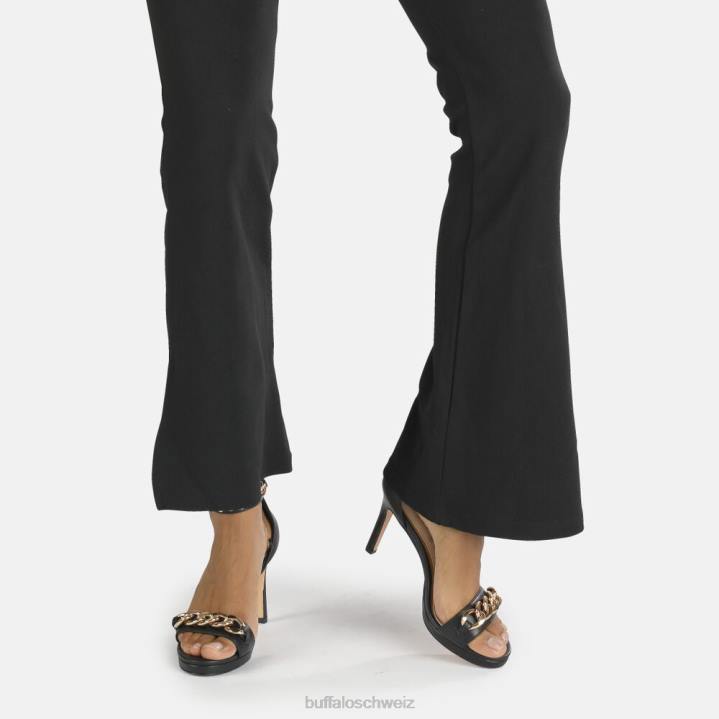 Buffalo Serena Chain High-Heel-Sandale vegan 846Z308 Schwarz|Sandalen