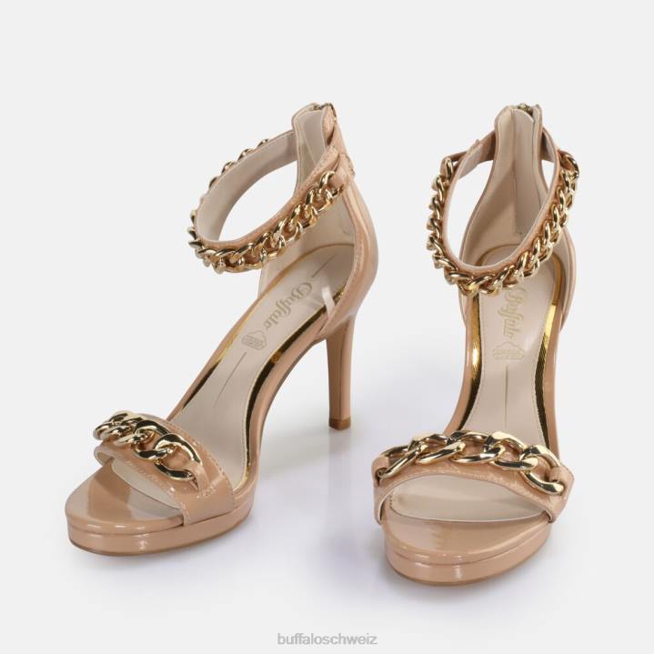 Buffalo Serena Sandale mit Kettenabsatz, vegan 846Z309 erröten|Sandalen