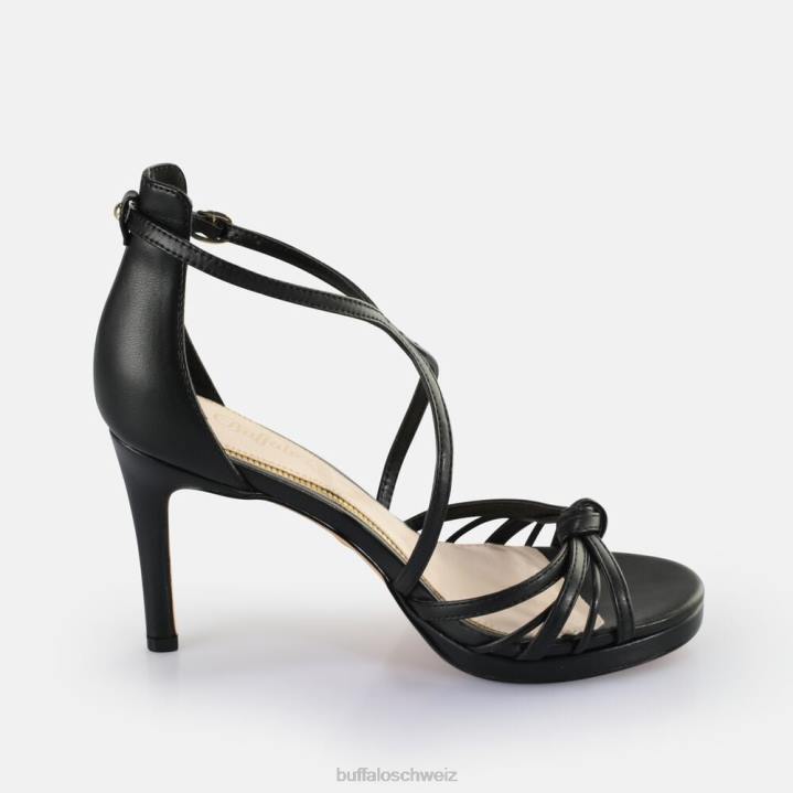 Buffalo Serena Sandaletten mit Schleifenabsatz, vegan 846Z284 Schwarz|Sandalen