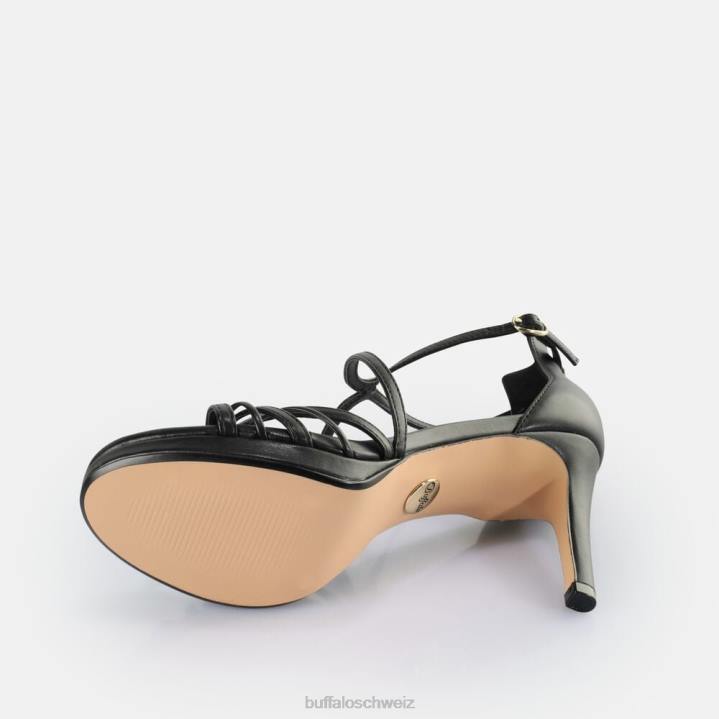 Buffalo Serena Sandaletten mit Schleifenabsatz, vegan 846Z284 Schwarz|Sandalen