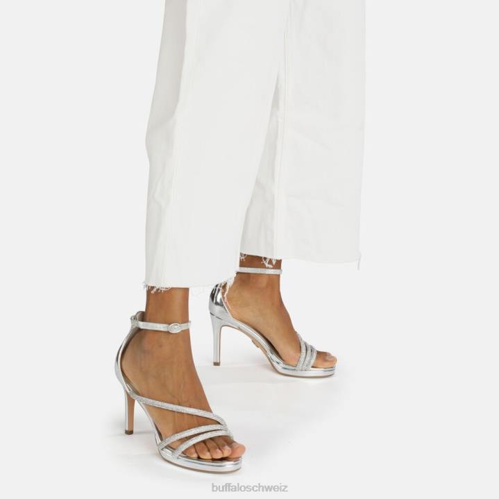Buffalo Serena Shine Sandale mit Absatz 846Z626 Weiss|Sandalen
