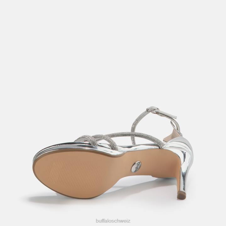 Buffalo Serena Shine Sandale mit Absatz 846Z626 Weiss|Sandalen
