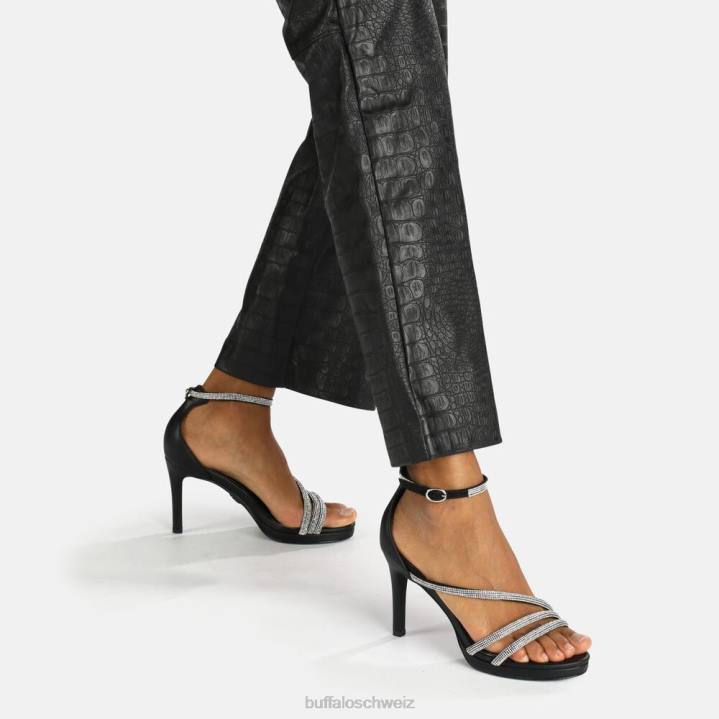 Buffalo Serena Shine Sandale vegan 846Z625 Schwarz|Sandalen