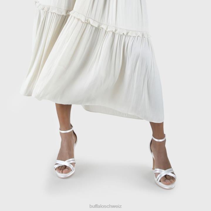 Buffalo Xenia-Sandale mit Knöchelriemen 846Z836 Elfenbein|Sandalen