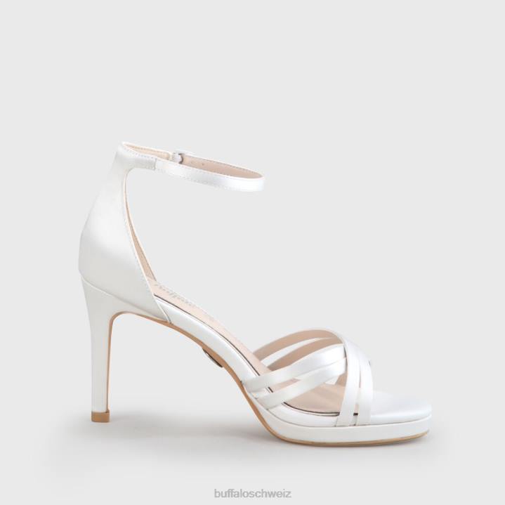 Buffalo Xenia-Sandale mit Knöchelriemen 846Z836 Elfenbein|Sandalen