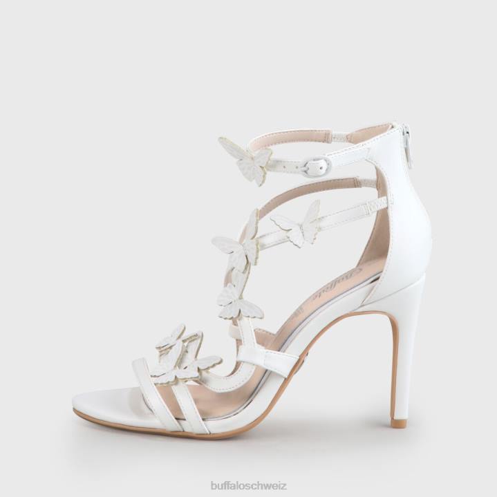 Buffalo Yana-Sandale mit Knöchelriemen 846Z669 Elfenbein|Sandalen