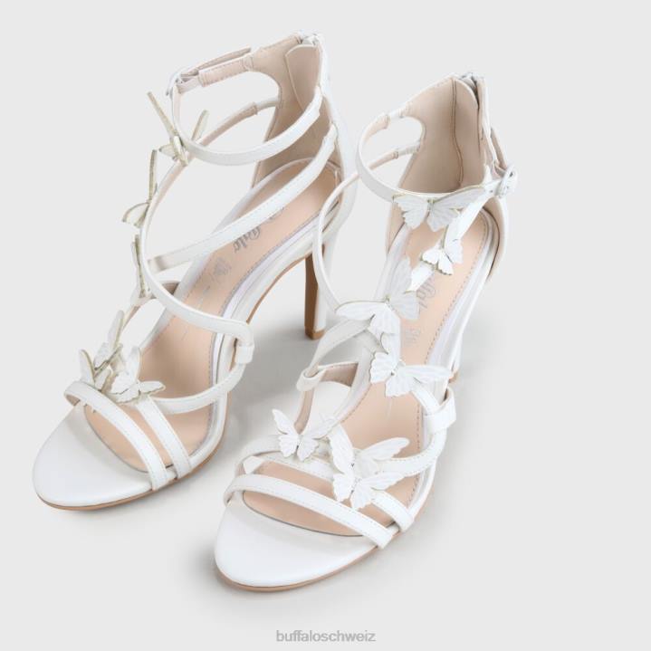 Buffalo Yana-Sandale mit Knöchelriemen 846Z669 Elfenbein|Sandalen