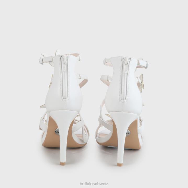 Buffalo Yana-Sandale mit Knöchelriemen 846Z669 Elfenbein|Sandalen
