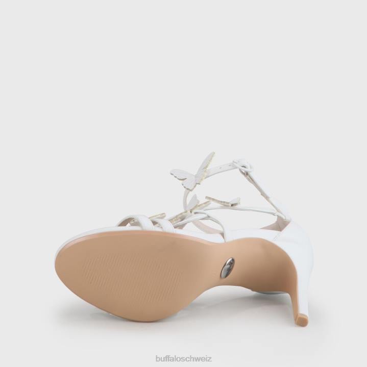Buffalo Yana-Sandale mit Knöchelriemen 846Z669 Elfenbein|Sandalen