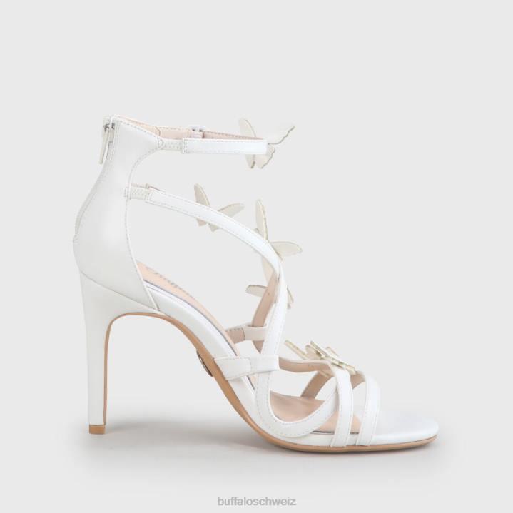 Buffalo Yana-Sandale mit Knöchelriemen 846Z669 Elfenbein|Sandalen