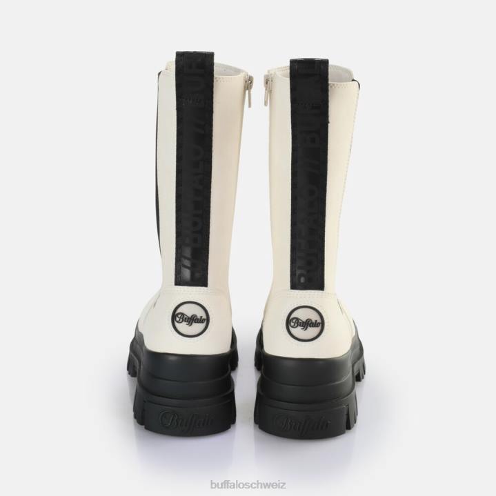 Buffalo Aspha CLF Chelsea Hi Boot vegan 846Z470 eierschale/schwarz|Stiefel